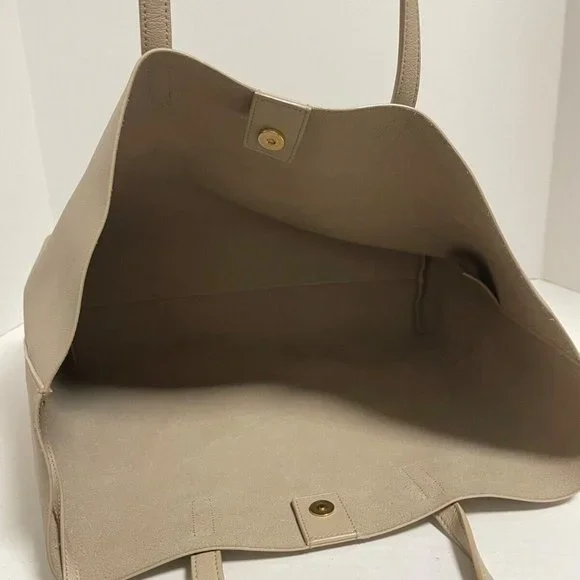 Auth Saint Laurent Paris Shopping Tote Beige Leather - Bag #60876S49 - Picture 7 of 9